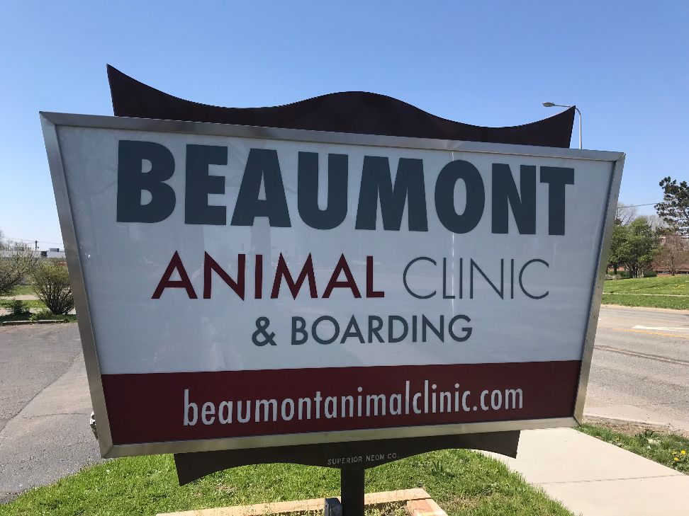 Beaumont Animal Clinic Sign Board